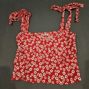 Reformation Blaca floral print tie strap top